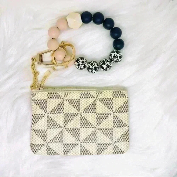 Lorraine Zippered Card Coin Case in Cream - Picture 3 of 6